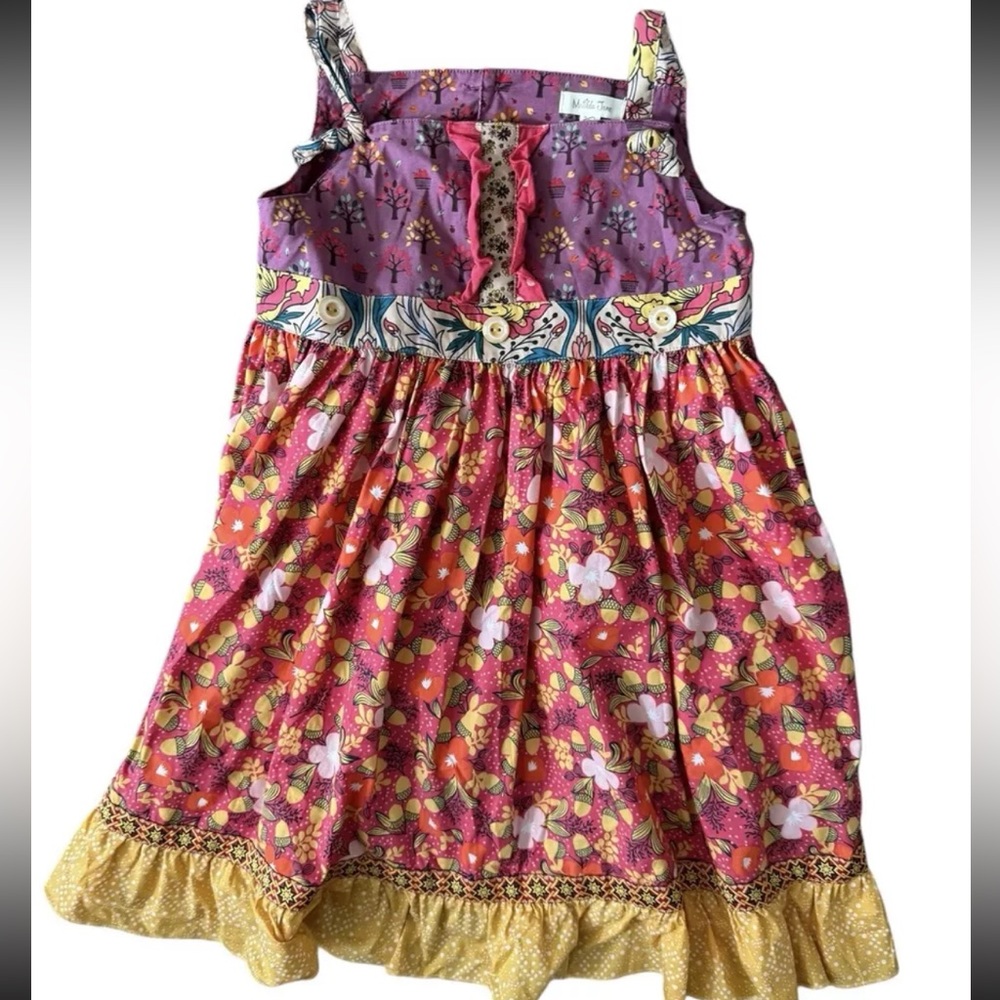 Matilda Jane Kira Knot Floral Autumn Dress HTF Friends Forever Girls 8